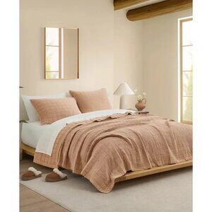 UGG Brown Sandalwood Campo Cotton Quilt Set King MSRP $180